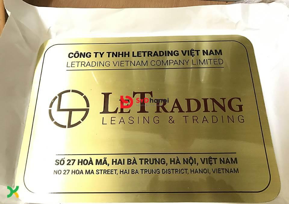 Kích thước bảng tên công ty