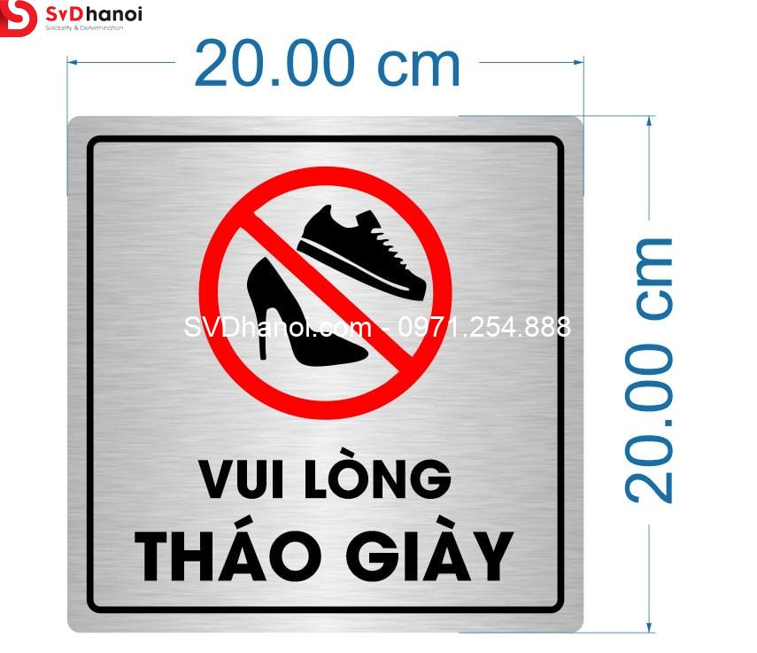 Biển báo vui lòng để giày dép bên ngoài